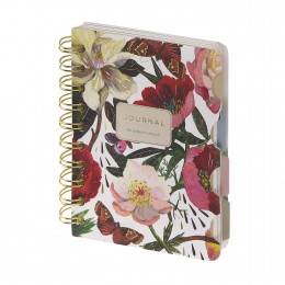 Записная книжка А6 120л 'Art Journal. Пионы' Bruno Viscon, с разделителями, гребень