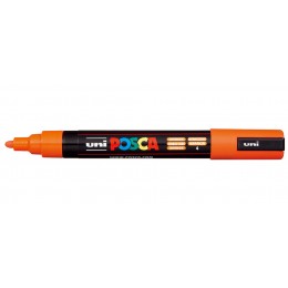Маркер-краска оранжевый 1,8-2,5мм UNI POSCA PC-5M, пулевидный наконечник (номер цвета 4)