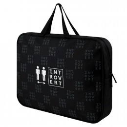 Папка с ручками А4+ ФЕНИКС+ 'Фразы с характером', полиэстер, на молнии, 1 отделение