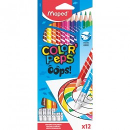 Карандаши 12цв пластик MAPED 'Color Pep's Oops', с ластиком